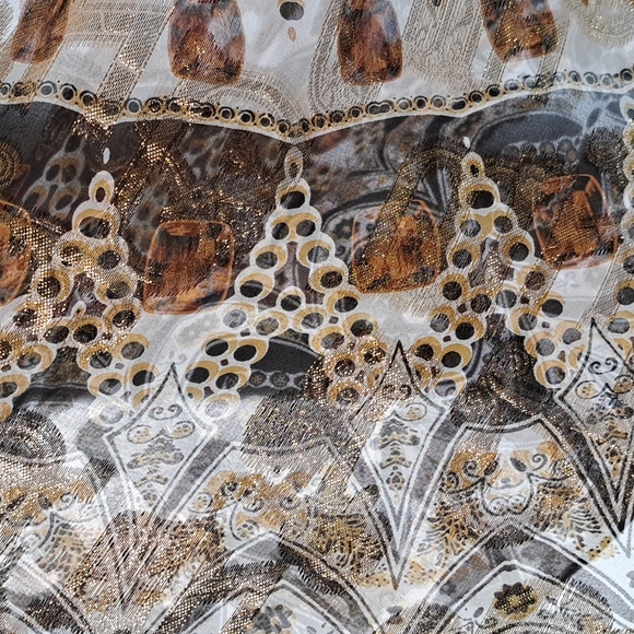 Nicole Miller Silk & Gold Lurex Strapless Mini Dress SZ 6 - Picture 7 of 16